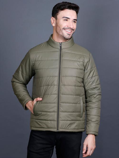men solid long sleeve puffer jacket - 21841362 - Very Small Image - 1