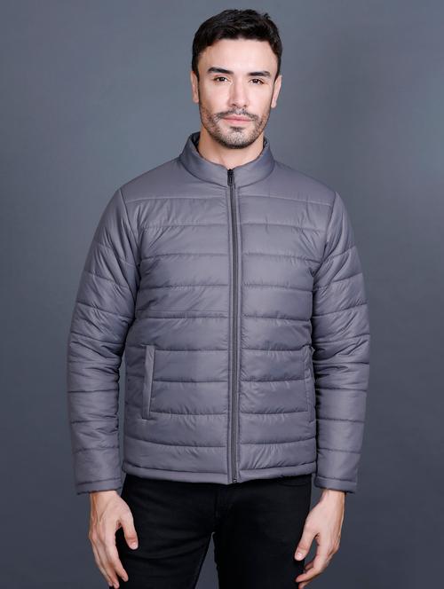 men solid long sleeve puffer jacket - 21841364 - Very Small Image - 1