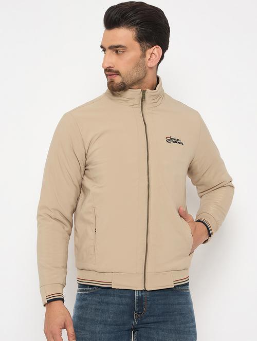 men solid long sleeve bomber jacket - 21841382 - Very Small Image - 1