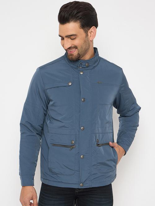 men solid long sleeve bomber jacket - 21841385 - Very Small Image - 1