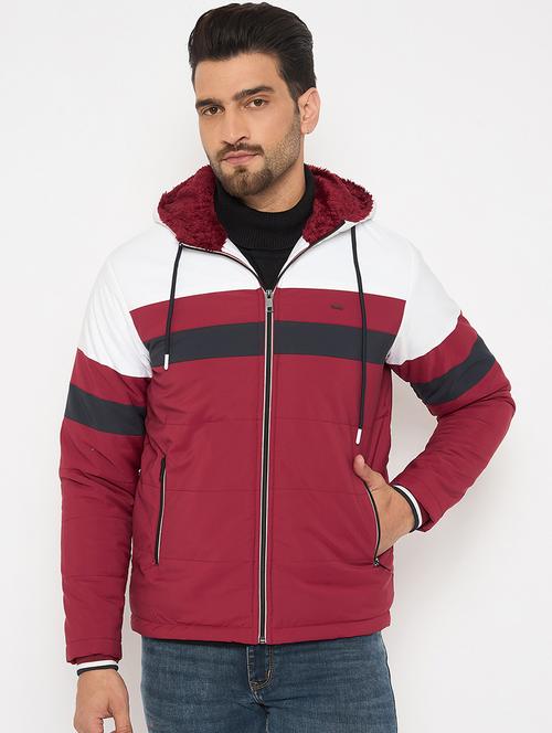 men bomber jacket color block hooded - 21841391 - Very Small Image - 1