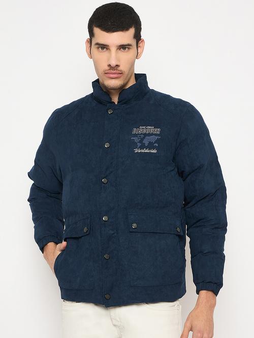 men solid long sleeve bomber jacket - 21841399 - Very Small Image - 1