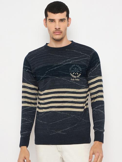 men striped long sleeve pullover sweater - 21841411 - Very Small Image - 1