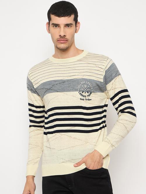 men striped long sleeve pullover sweater - 21841412 - Very Small Image - 1