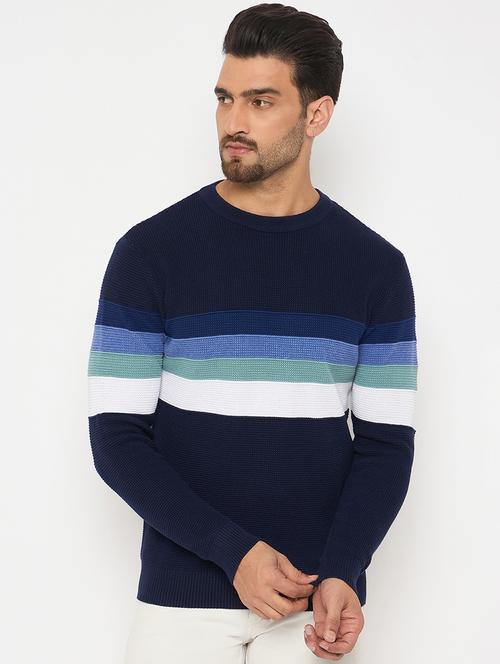 men pullover long sleeve self design - 21841421 - Very Small Image - 1