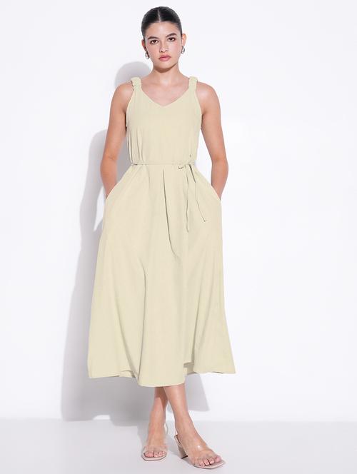 women solid sleeveless fit & flare dress - 21841472 - Very Small Image - 1
