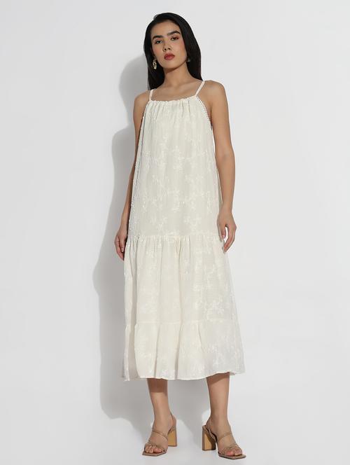 women embroidered sleeveless tiered dress - 21841479 - Very Small Image - 1