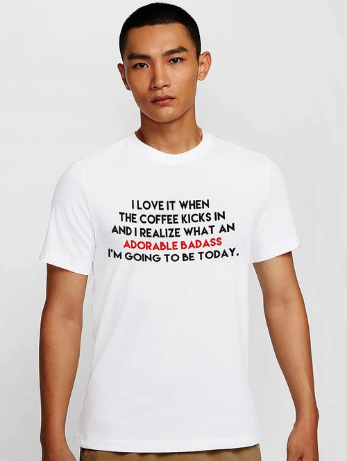 men white round neck regular fit t-shirt - 21841581 - Very Small Image - 1