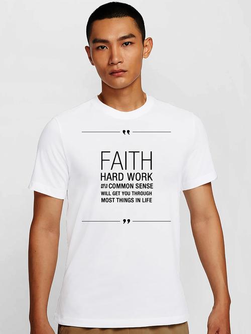 men white round neck regular fit t-shirt - 21841608 - Very Small Image - 1