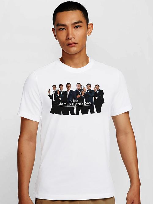 Men White Round Neck Regular Fit T-shirt - 21841749 - Very Small Image - 1