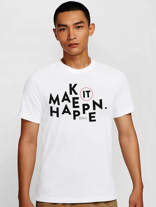 men white round neck regular fit t-shirt - 21841935 - Very Small Image - 1
