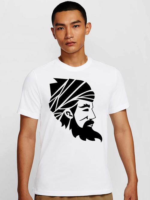 Men White Round Neck Regular Fit T-shirt - 21842020 - Very Small Image - 1