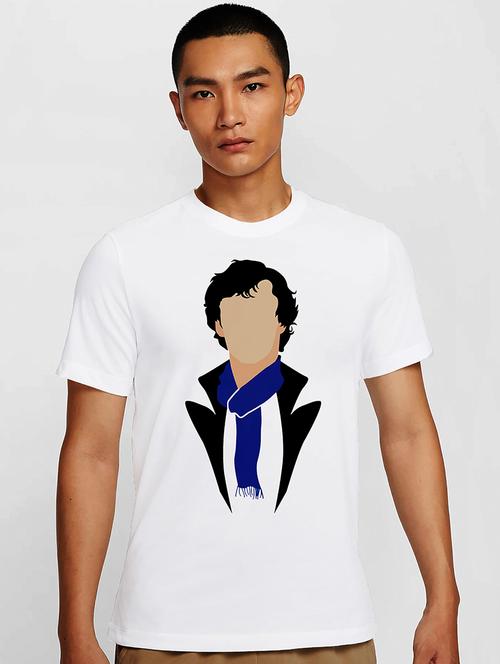 Men White Round Neck Regular Fit T-shirt - 21842036 - Very Small Image - 1