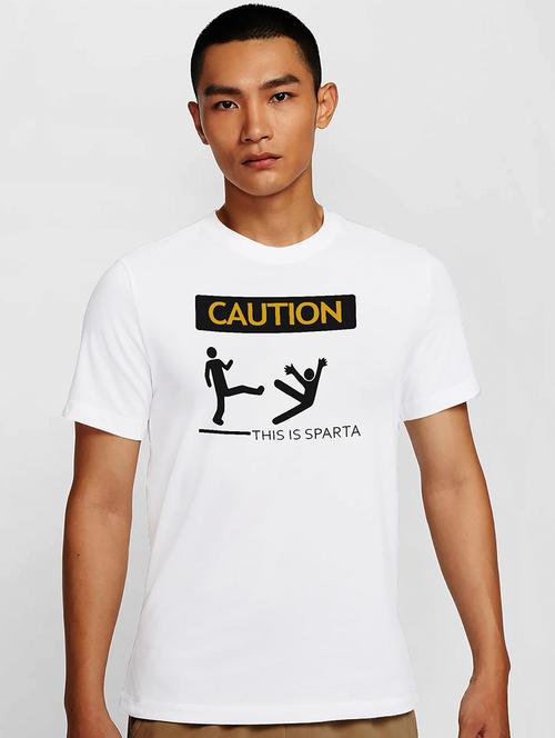 Men White Round Neck Regular Fit T-shirt - 21842153 - Very Small Image - 1
