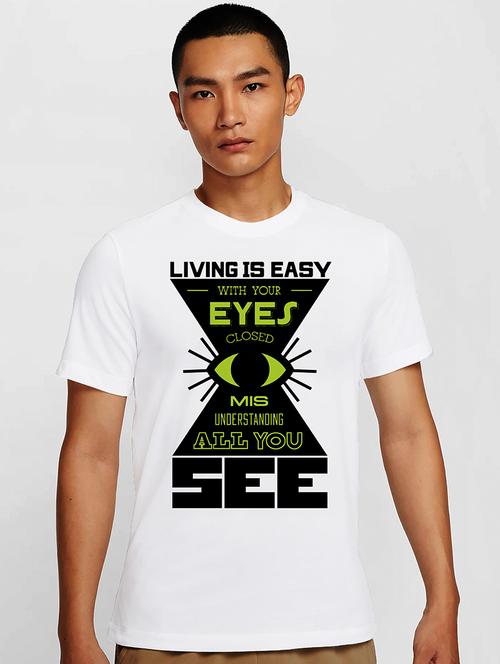 men white round neck regular fit t-shirt - 21842184 - Very Small Image - 1