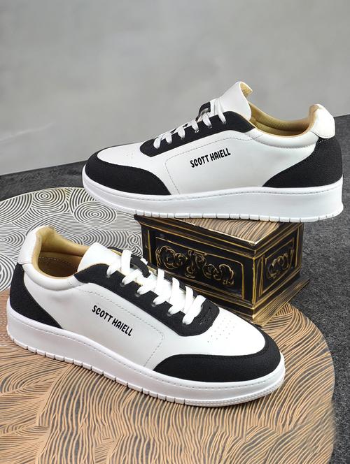 men black color block lace up sneaker - 21842872 - Very Small Image - 1