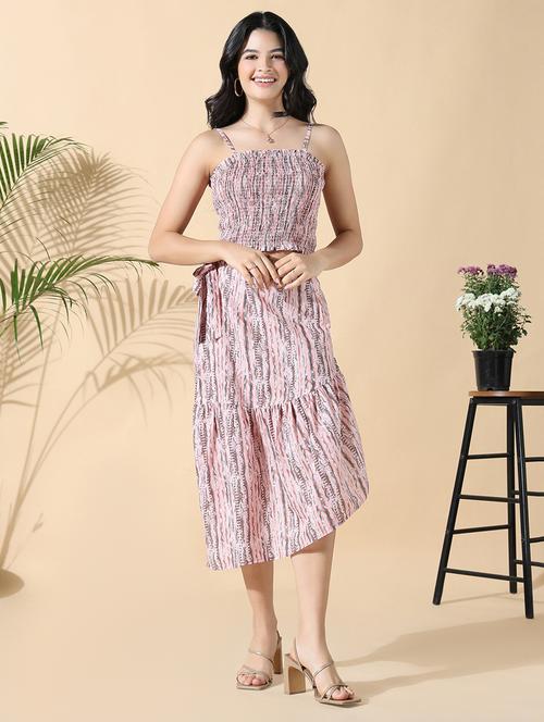 women printed top and skirt co-ord set - 21843053 - Very Small Image - 1