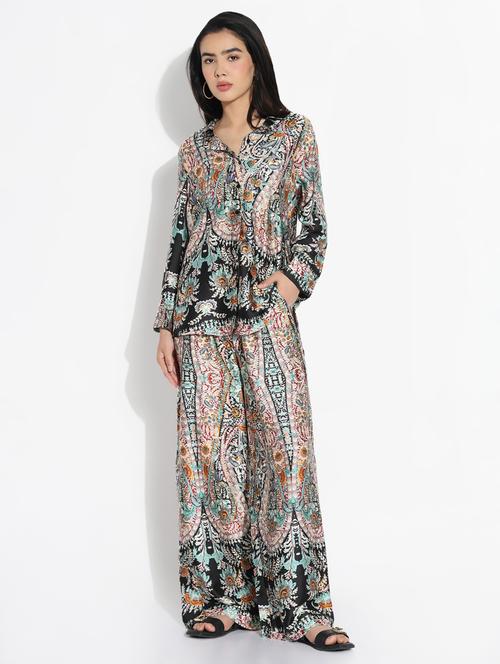 women printed shirt and trouser co-ord set - 21843057 - Very Small Image - 1