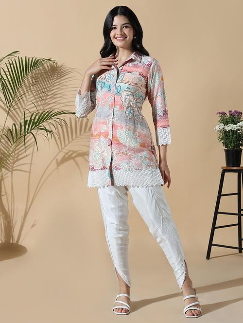 women printed ethnic set co-ord set - 21843069 - Very Small Image - 1