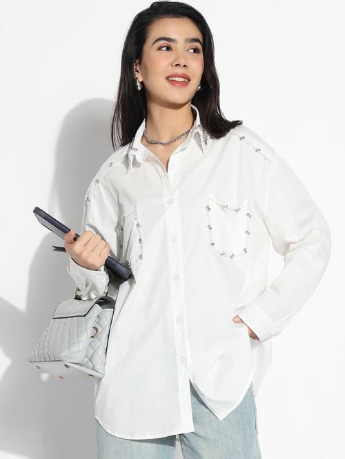 white cotton regular shirt - 21843101 - Very Small Image - 1