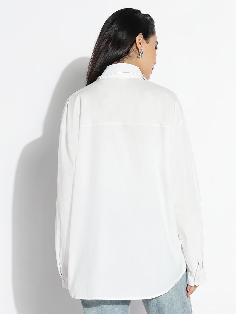 white cotton regular shirt - 21843101 - Standard Image - 3
