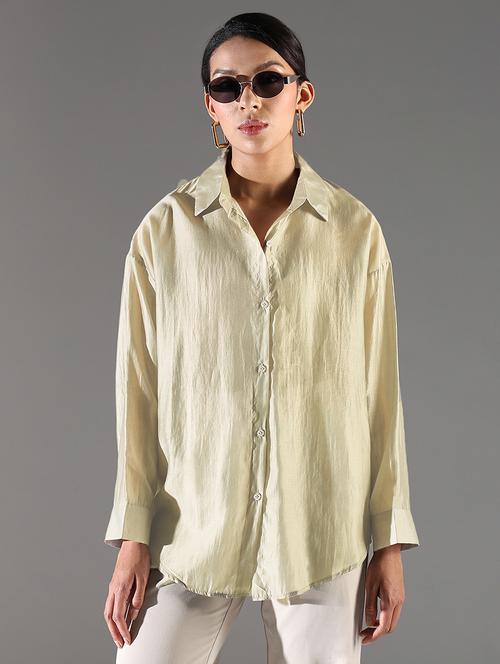 women collared long sleeves oversized shirt - 21843117 - Very Small Image - 1