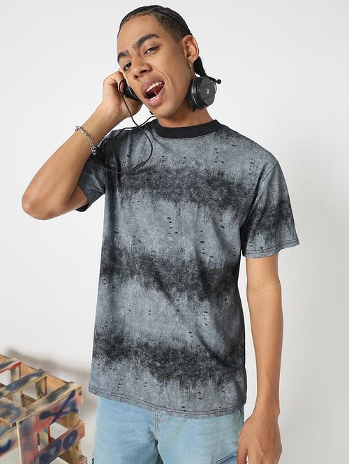 men all over print round neck regular fit t-shirt - 21843287 - Very Small Image - 1