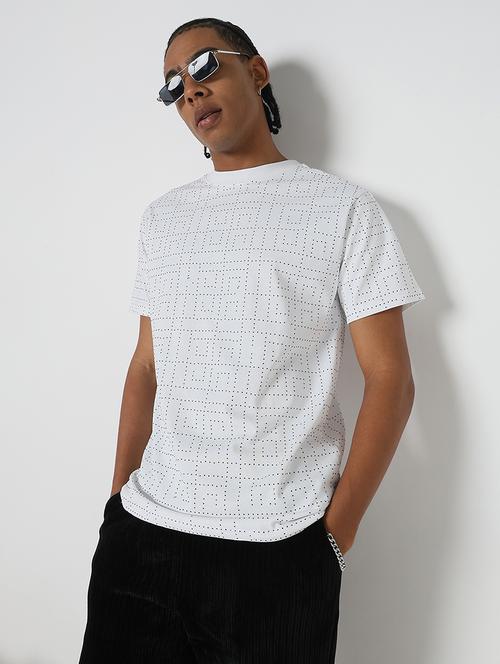 men all over print round neck regular fit t-shirt - 21843289 - Very Small Image - 1