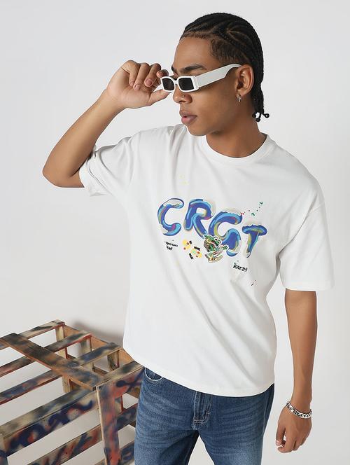 men front & back print round neck regular fit t-shirt - 21843295 - Very Small Image - 1