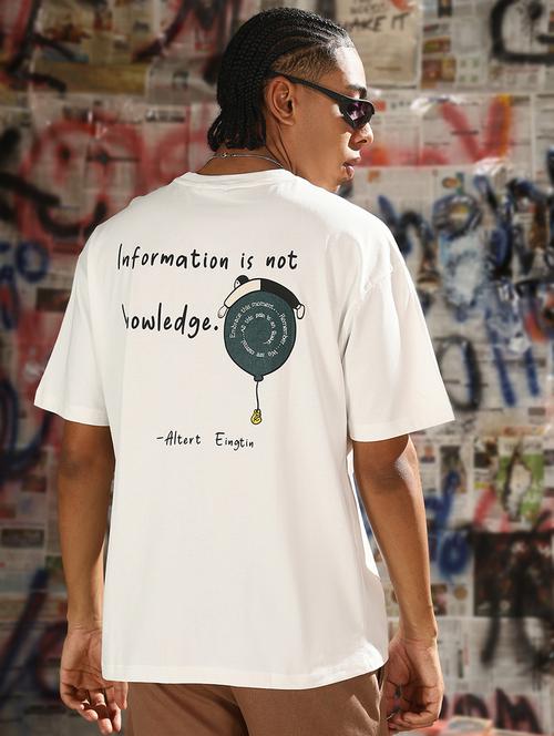 men front & back print round neck regular fit t-shirt - 21843300 - Very Small Image - 1
