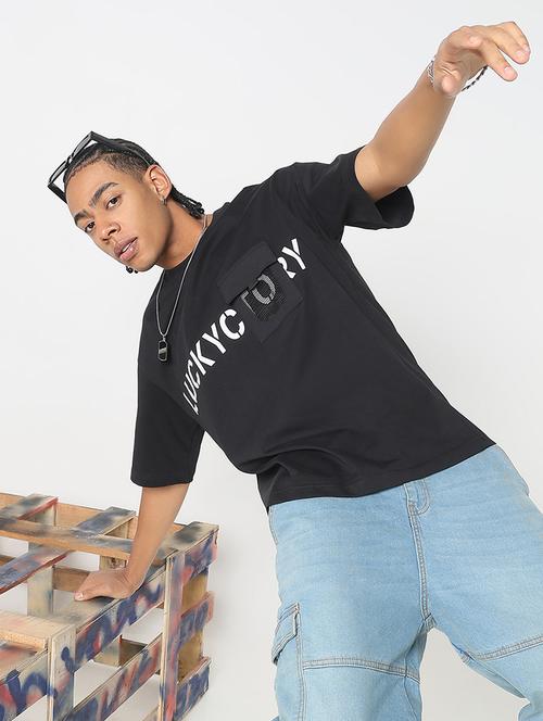 men chest print round neck regular fit t-shirt - 21843307 - Very Small Image - 1