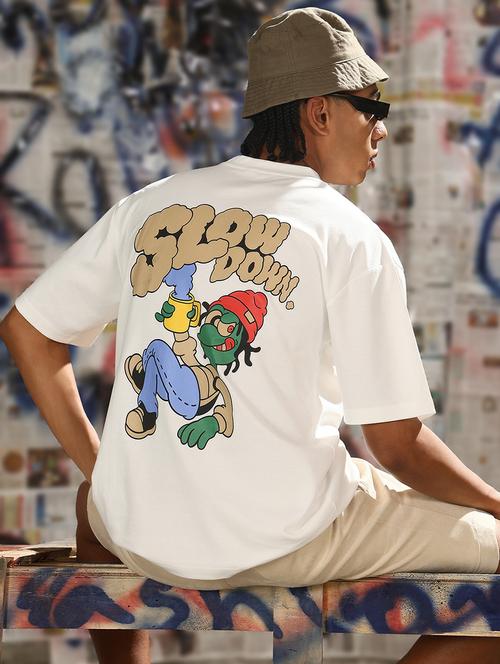 men front & back print round neck regular fit t-shirt - 21843311 - Very Small Image - 1