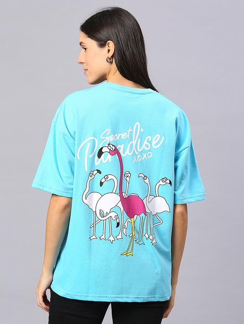 women printed drop shoulder oversized t-shirt - 21843993 - Very Small Image - 1