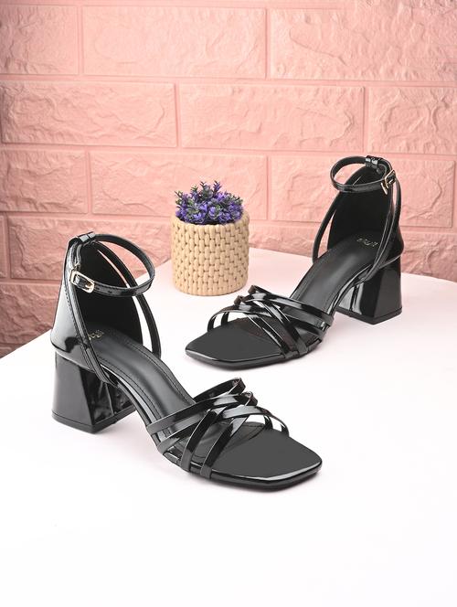 women black ankle strap block heels - 21844109 - Very Small Image - 1