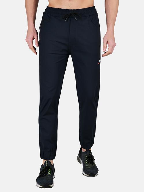 men solid mid rise full length track pant - 21844983 - Very Small Image - 1