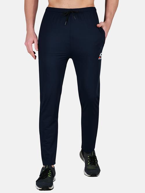 men solid mid rise full length track pant - 21844984 - Very Small Image - 1