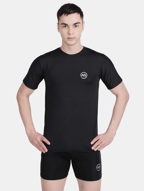 men solid round neck slim fit sports t-shirt - 21844992 - Very Small Image - 1