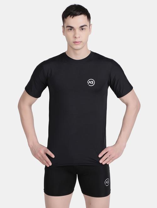 men solid round neck slim fit sports t-shirt - 21844993 - Very Small Image - 1