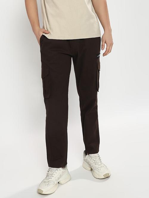 men solid mid rise regular fit cargo - 21845043 - Very Small Image - 1