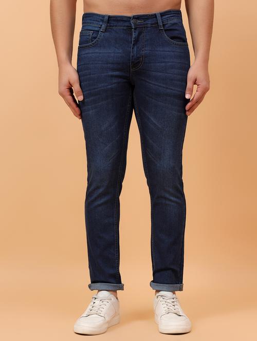 men blue mid rise full length denim jean - 21853417 - Very Small Image - 1