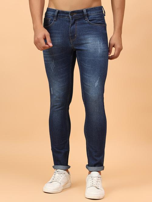 men blue mid rise ankle length denim jean - 21853423 - Very Small Image - 1