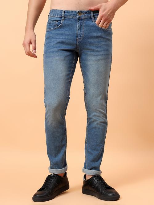 men blue mid rise ankle length denim jean - 21853430 - Very Small Image - 1