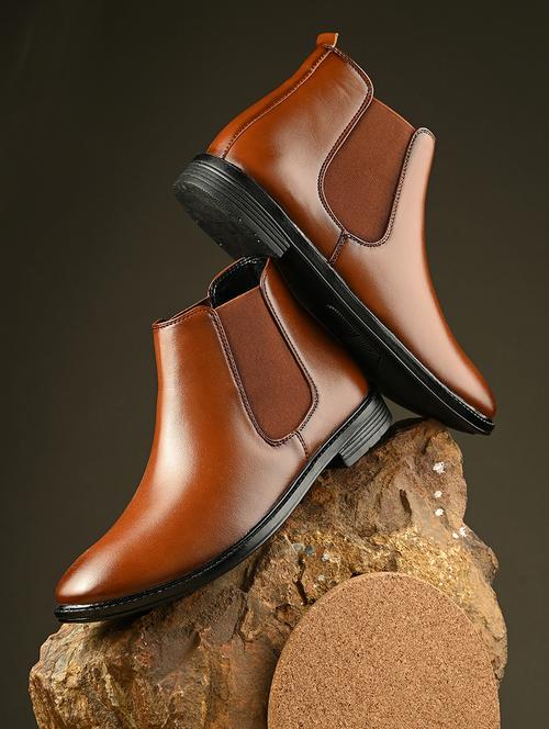 men tan slip on boot - 21853504 - Very Small Image - 1