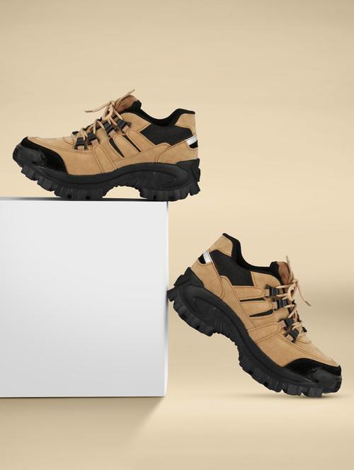 men beige lace up casual shoes - 21853509 - Very Small Image - 1