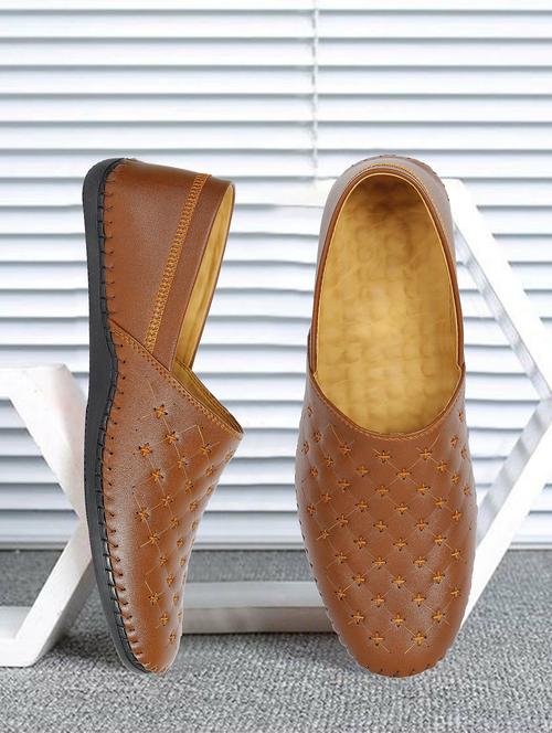 men tan slip on juti - 21853585 - Very Small Image - 1
