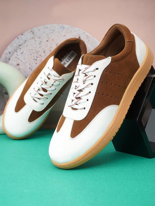 men tan lace up sneaker - 21853742 - Very Small Image - 1