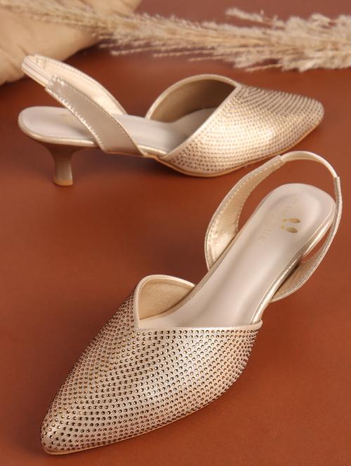 women gold back strap sandal - 21853754 - Very Small Image - 1