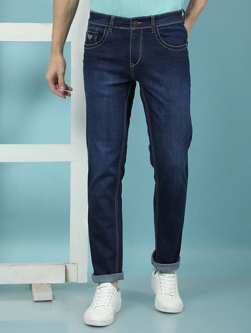 men blue low rise full length denim jean - 21853791 - Very Small Image - 1