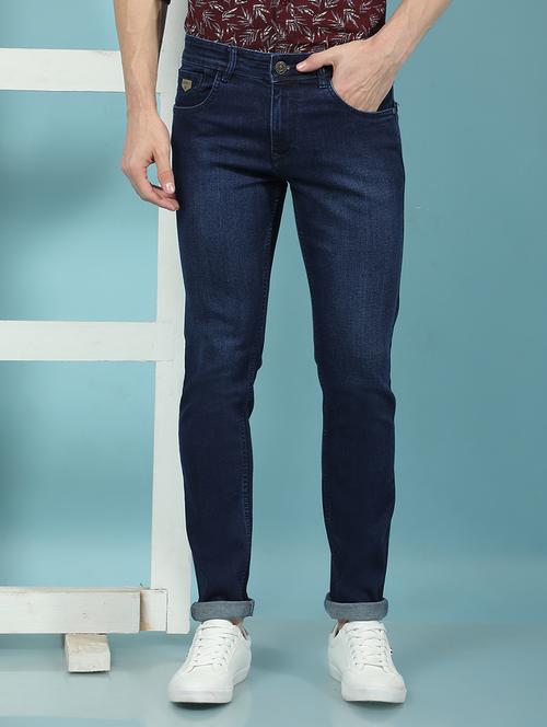 men blue low rise full length denim jean - 21853799 - Very Small Image - 1