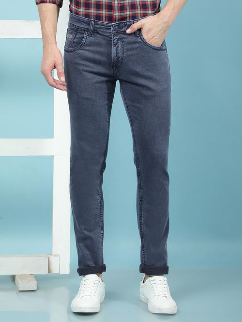 men blue low rise full length denim jean - 21853800 - Very Small Image - 1